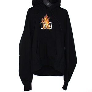HBA Hood By Air Mens Medium Ablaze Box Logo Heavy Hoodie NEW N1265